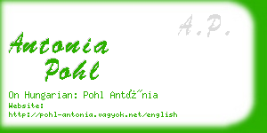 antonia pohl business card